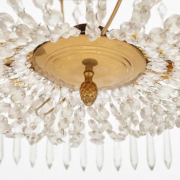 A Swedish Empire 1820/30's nine-light chandelier.