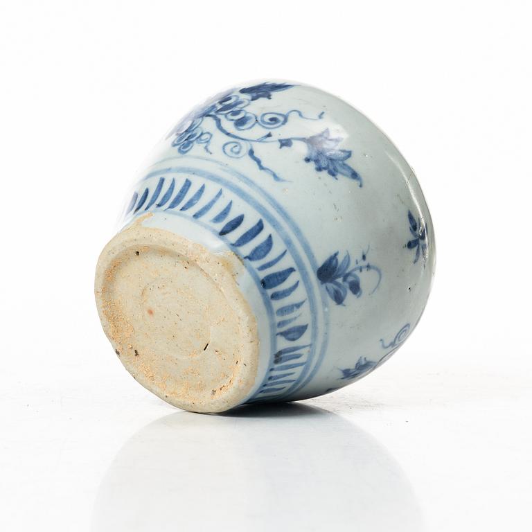 A group of blue and white porcelain, Ming dynasty (1368-1644).