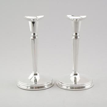 LJUSSTAKAR, 1 par, silver, Löfman, MGAB, Uppsala 1974.