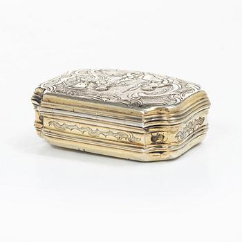Snuffbox, silver, Louis XV, second half of the 18th century.