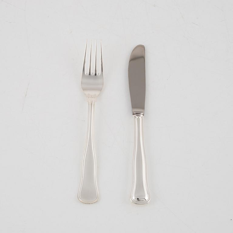 A Danish Silver Sandwich Cutlery, 'Old Danish', Cohr, with Swedish import mark (24 pieces).
