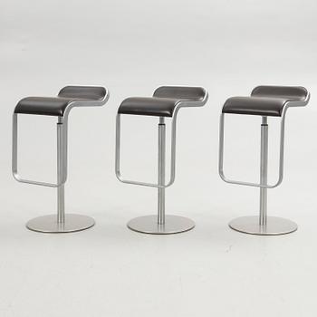 Shin & Tomoko Azumi, bar stools, 3 pcs, "Lem", LaPalma, Italy, 21st century.