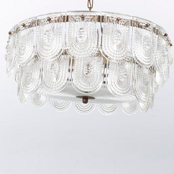 A second half ot the 20th century, probably Orrefors ceiling lamp.