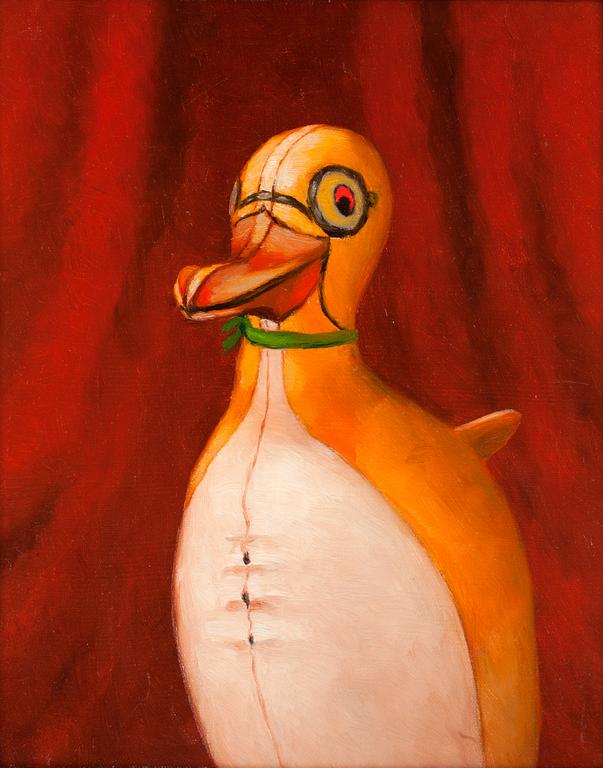 Gunnar Löberg, "Porträtt av pingvin" (Portrait of penguin).