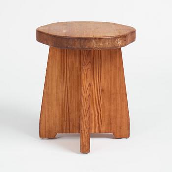 David Rosén, a pine stool 'Berga', Nordiska Kompaniet, Sweden 1930-1940s.