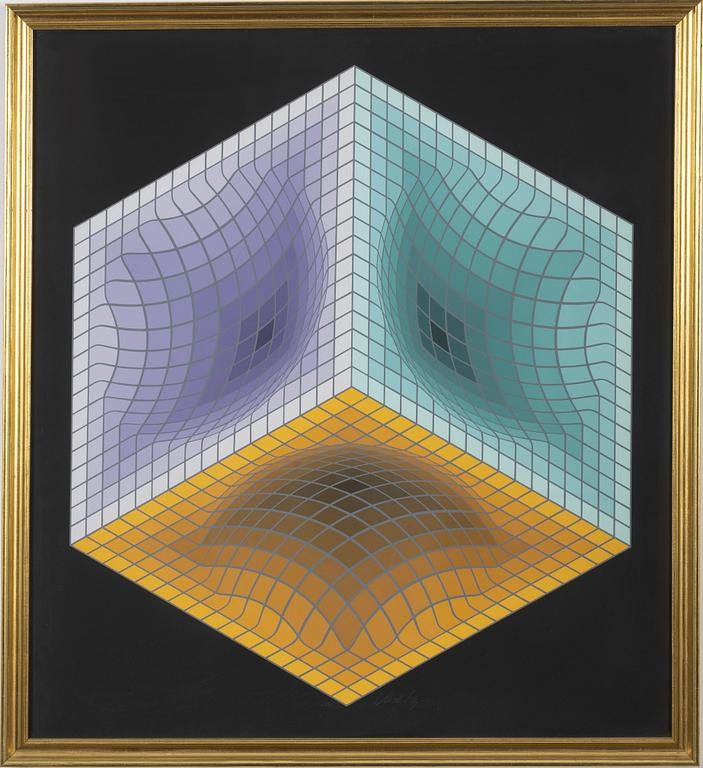 Victor Vasarely, silkscreen in colours, signed and numbered 249/250.