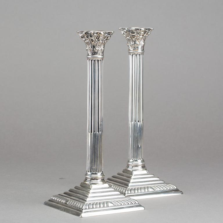 TWO BRITISH CANDLESTICKS.