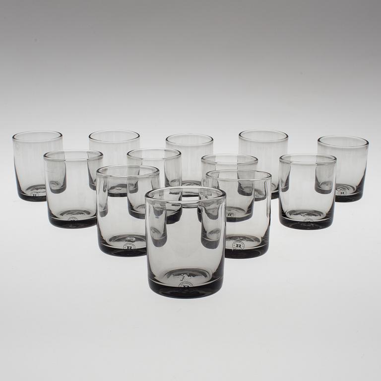 GLAS, 12 st, "Antik", Reijmyre Glasbruk.