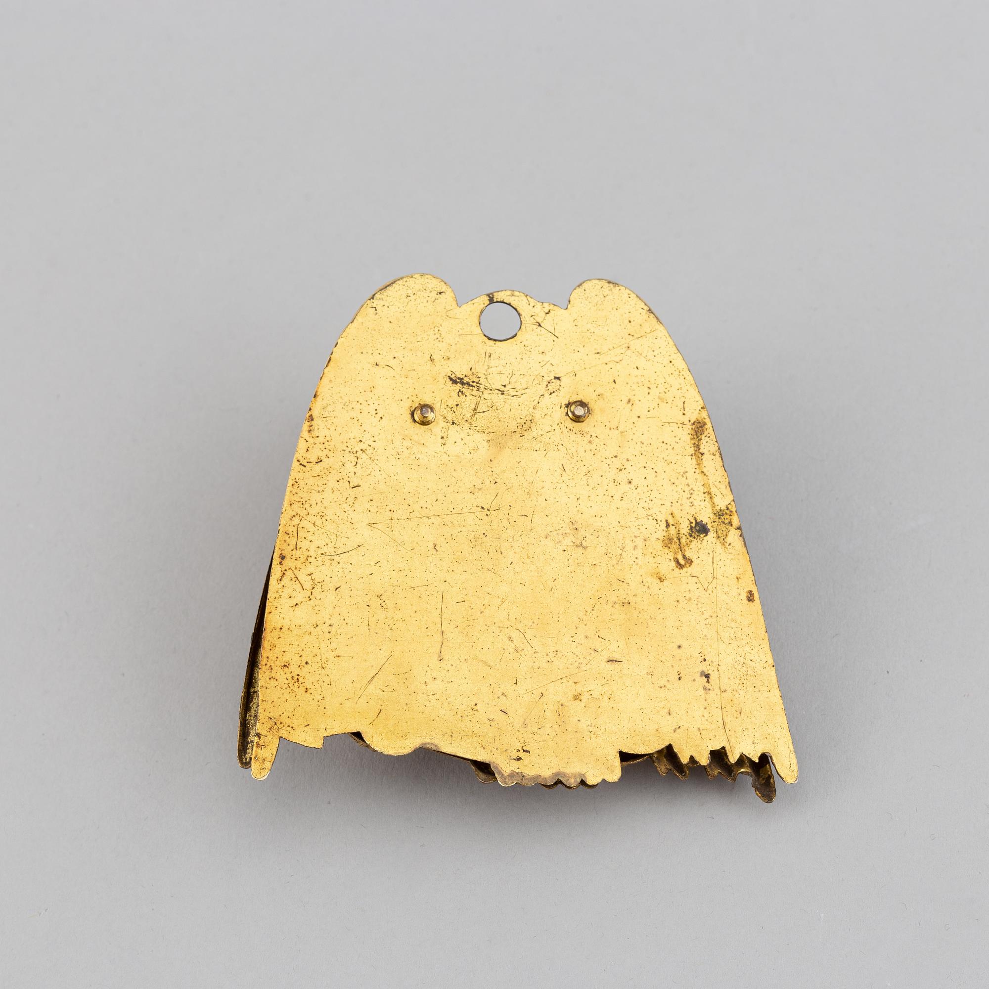 A late 19th century brass letter holder.