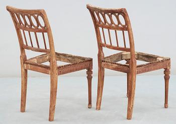 STOLAR, ett par, gustavianska, Lindome, omkring 1800.