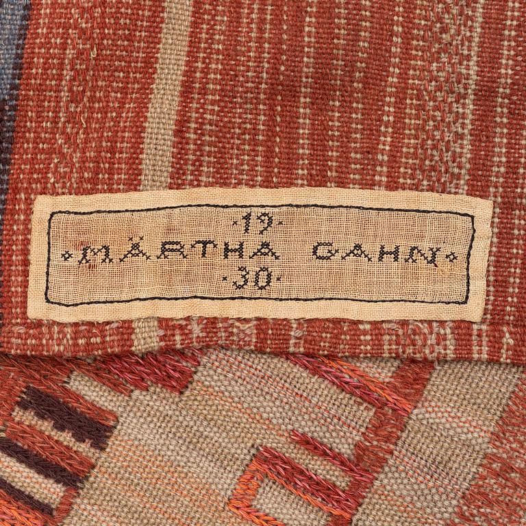 Märta Gahn, a drape, flat weave, c. 240 x 148 cm.