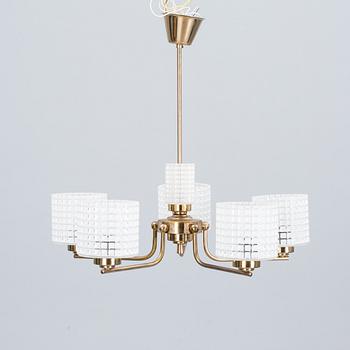 TAKLAMPA, möjligen Carl Fagerlund, Orrefors. 1950-tal.