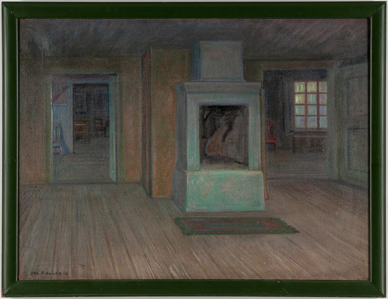 PER FISCHER, oil on canvas, signed and dated 1910.