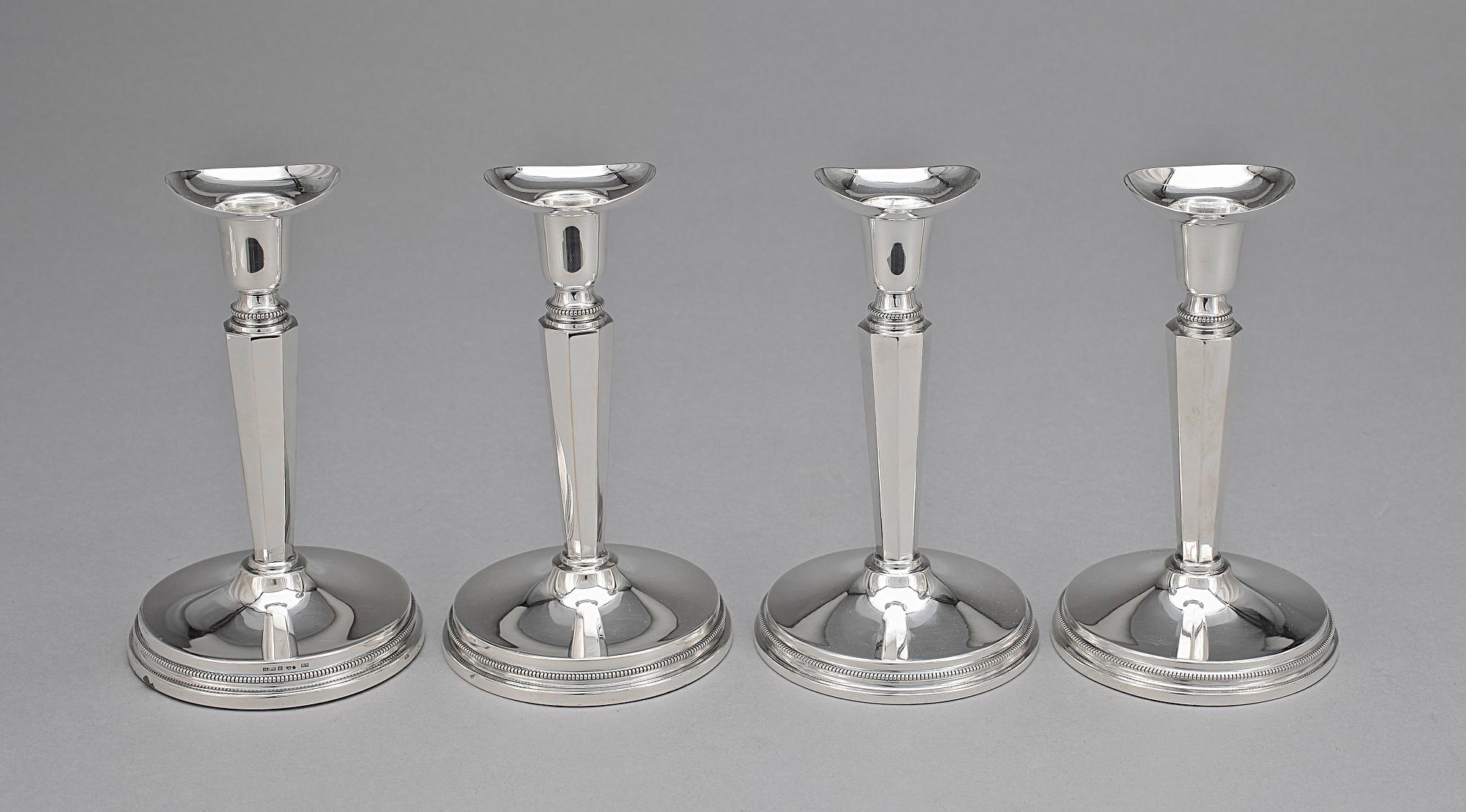 LJUSSTAKAR, 2 par, silver, Eric Löfman, MGAB, Uppsala 1958 samt 1965.