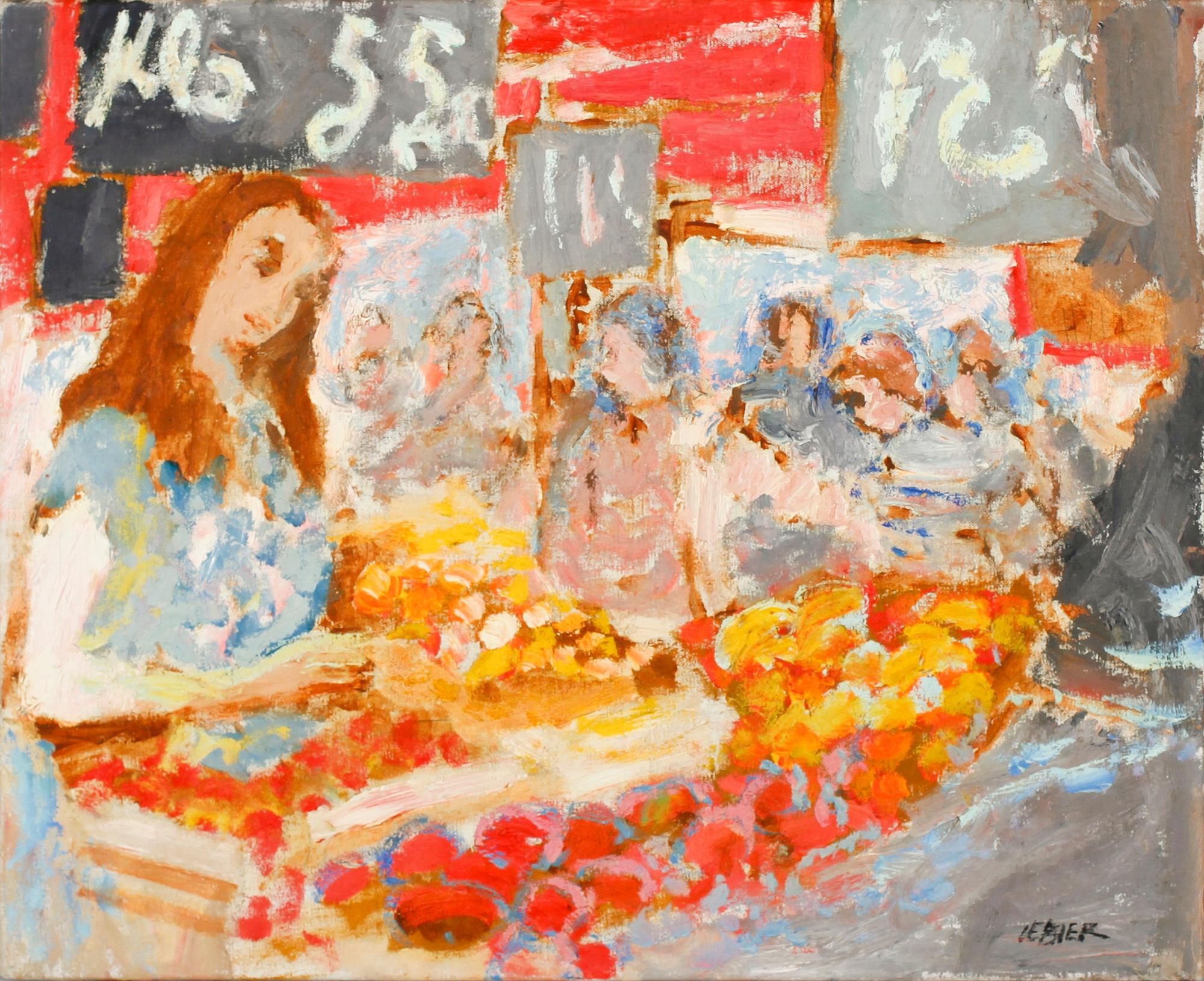 DANIEL LEBIER, olja på duk, signerad.