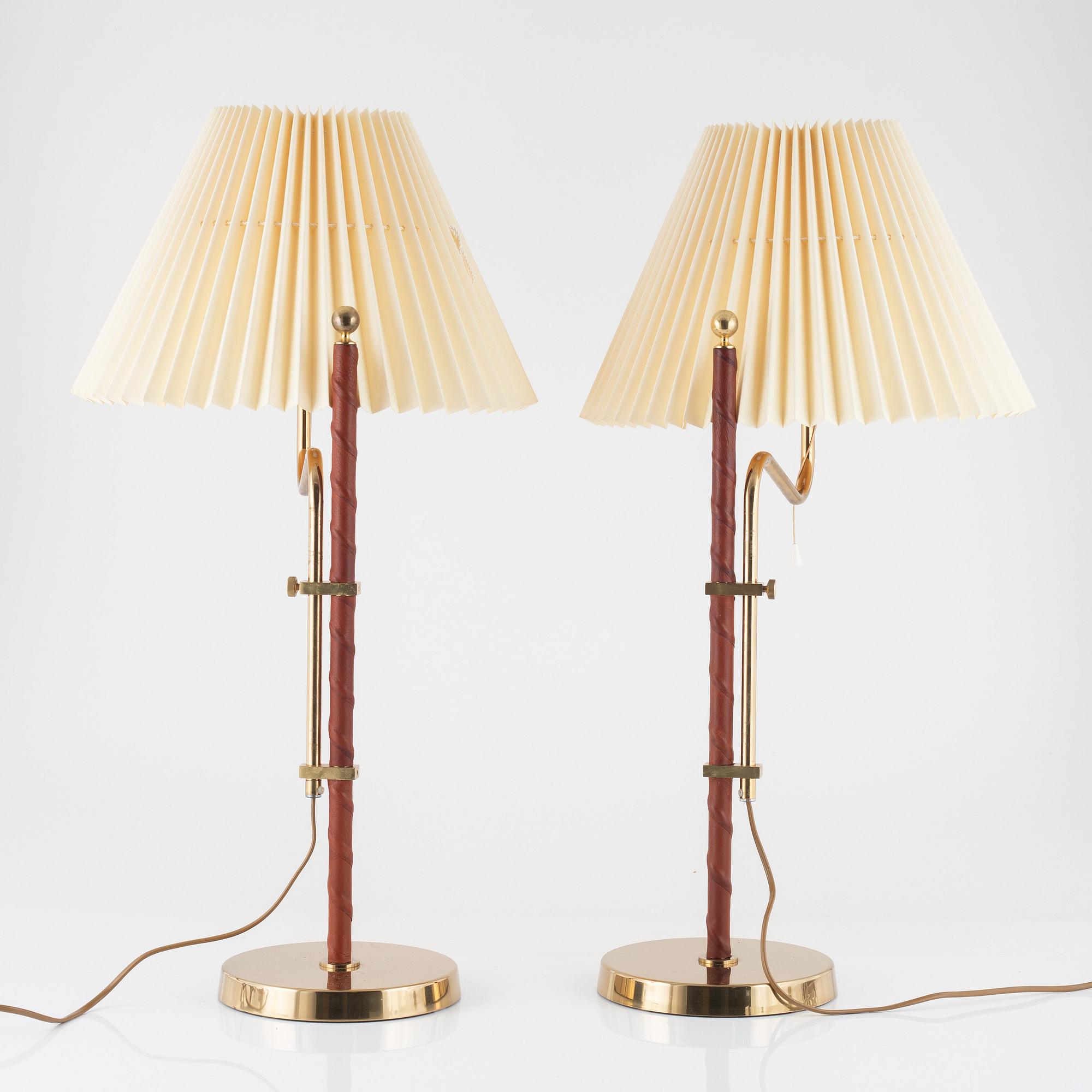 A pair of table lamps model  B-132, Bergboms, end of the 20th century.