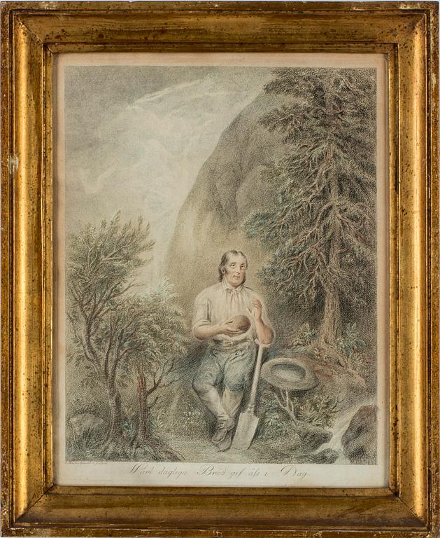 ELIAS MARTIN, Roulettegravyrer, 10 st, signerade i plåten.