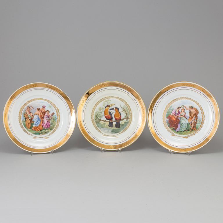 Six porcelain Royal Copenhagen plates from Denmark.