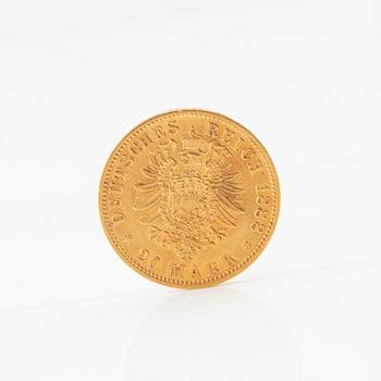 Gold coin 20 marks 1888 German Empire Friedrich III.