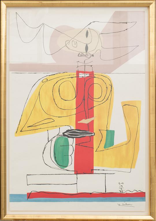 LE CORBUSIER, färglitografi, signerad i trycket samt monogramsignerad och daterad 17-2-63 i trycket.