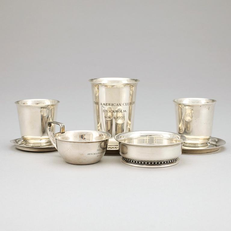 PARTI SILVER, Atelje Borgila, Stockholm, 1900-tal. Totalvikt 443 g.