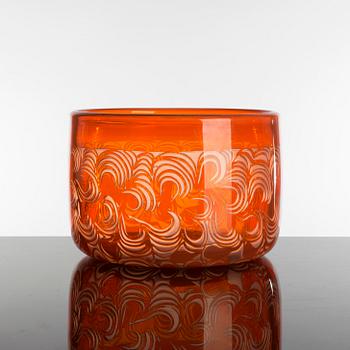 A Bertil Vallien glass bowl, Boda 1960´s.