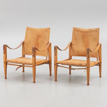 Kaare Klint, a pair of 'Safari Chairs', Rud. Rasmussen, Denmark.