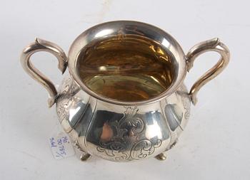 KAFFESERVIS, 3 delar, silver, J Hasselgren, Lund och C J Hellsten, Karlskrona.