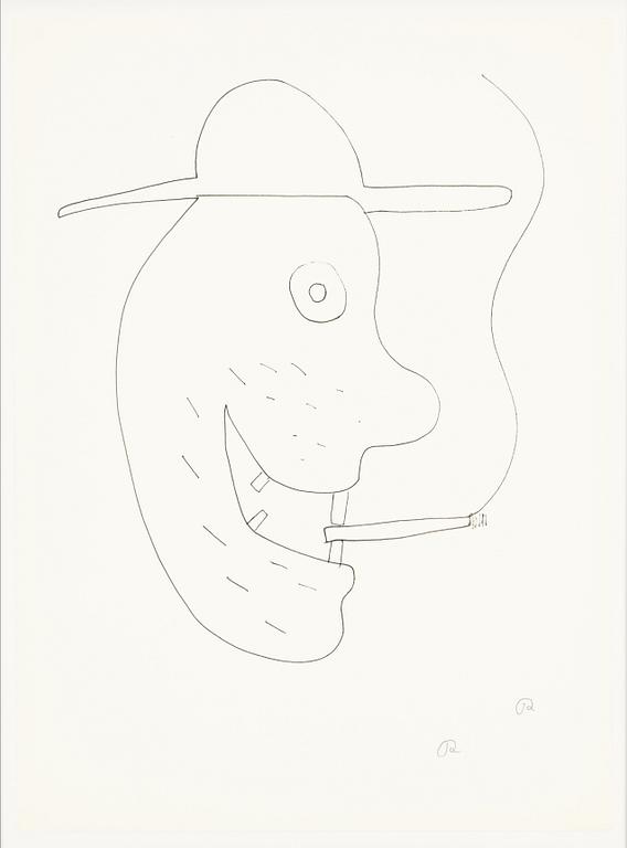 Roger Risberg, indian ink drawing, signed. Executed in 2008.