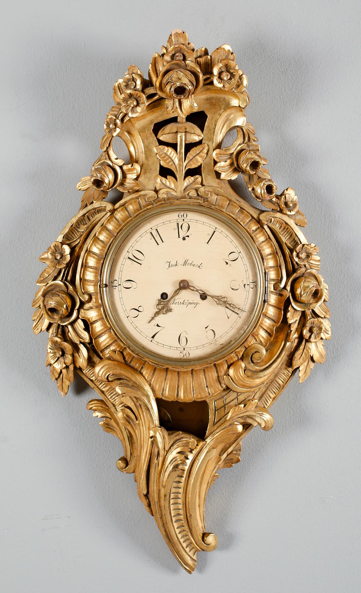VÄGGPENDYL, rokokostil, 1900-talets första hälft.