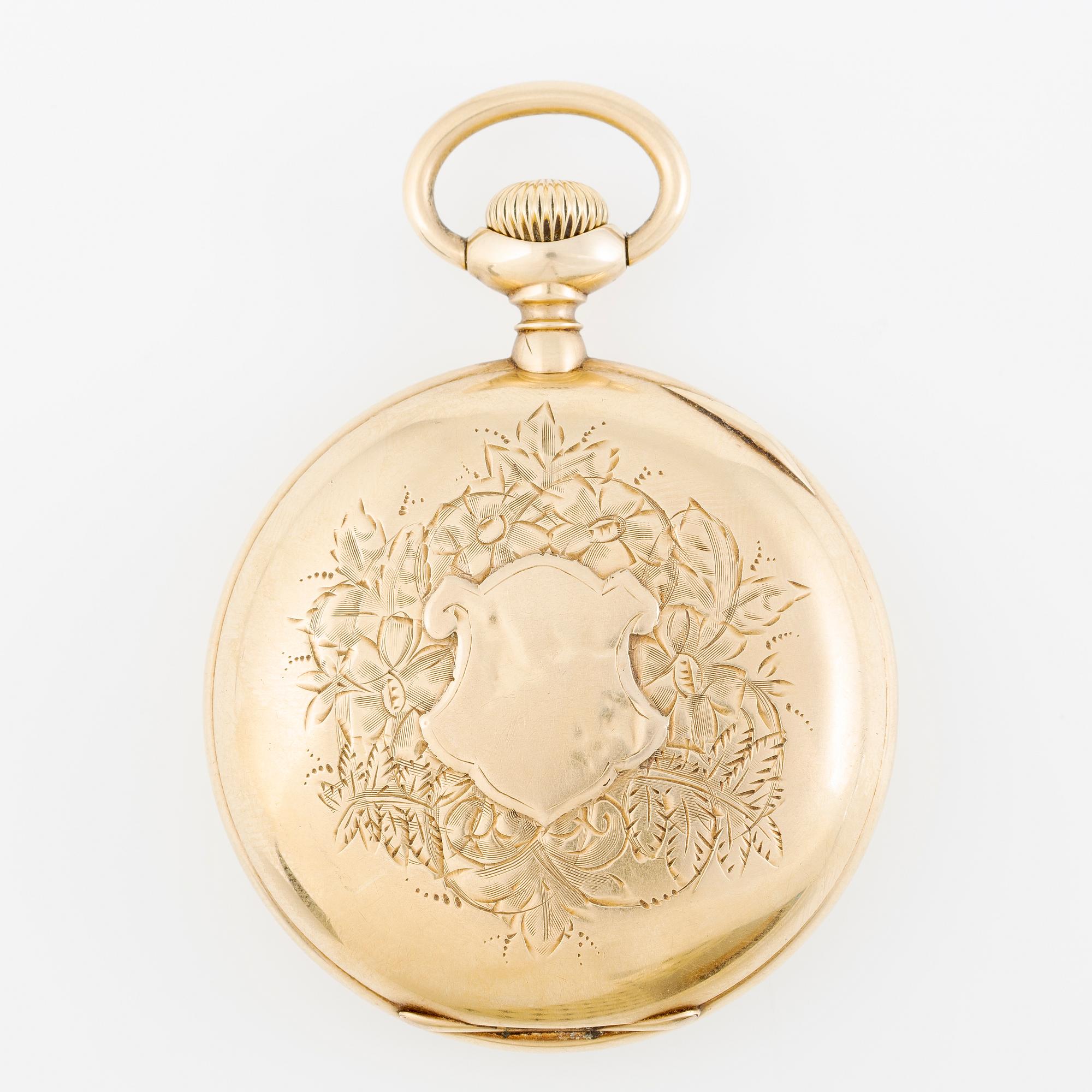 Fickur, 14K guld, Hyman Berg & Co, Chicago, 51,5 mm.