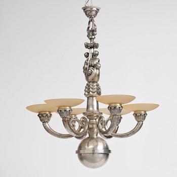 Per Torndahl, a Swedish Grace ceiling lamp, Atelier Torndahl, 1920s.