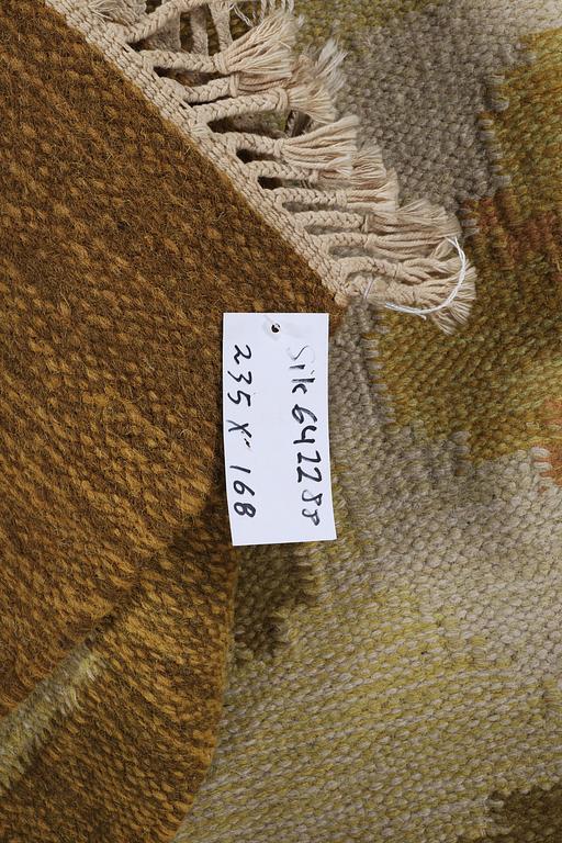 anne marie boberg, a flat weave carpet, ca 235 x 168 cm.
