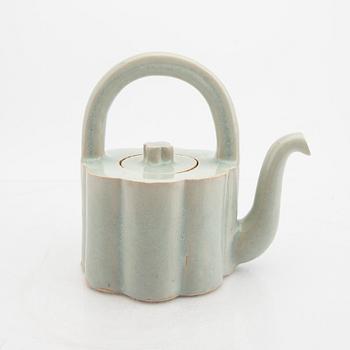 Signe Persson-Melin, a glazed ceramic teapot, signed by hand.