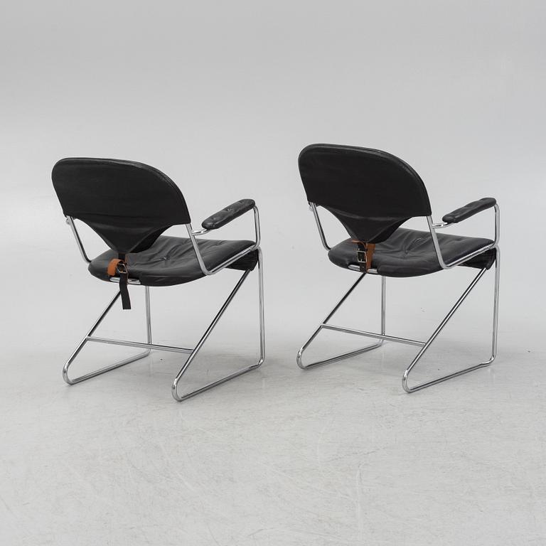Sam Larsson, armchairs, a pair, "Sam", Dux, 1980s.