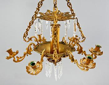 LJUSKRONA, senempire/nyrokoko, omkring 1800-talets mitt, h ca 75.