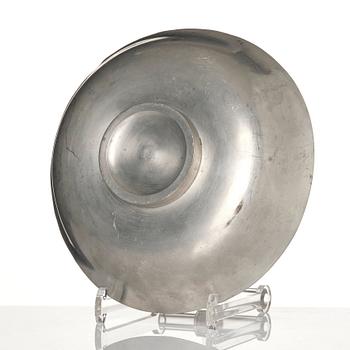 Björn Trägårdh, a pewter and brass bowl model "A 1505", Firma Svenskt Tenn, Stockholm 1932.