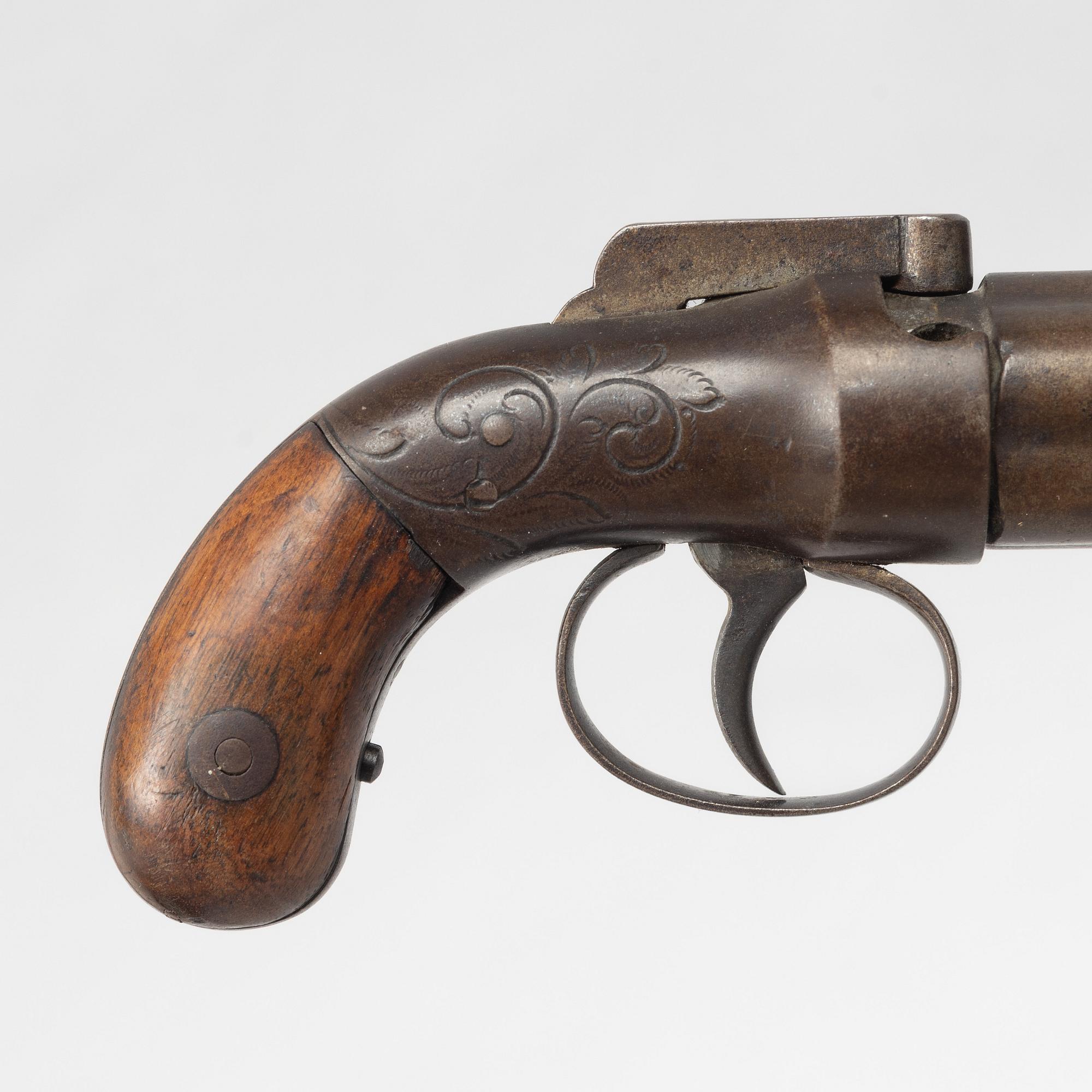 Percussion revolver, Allen Thurber & Co., mid-19th century.