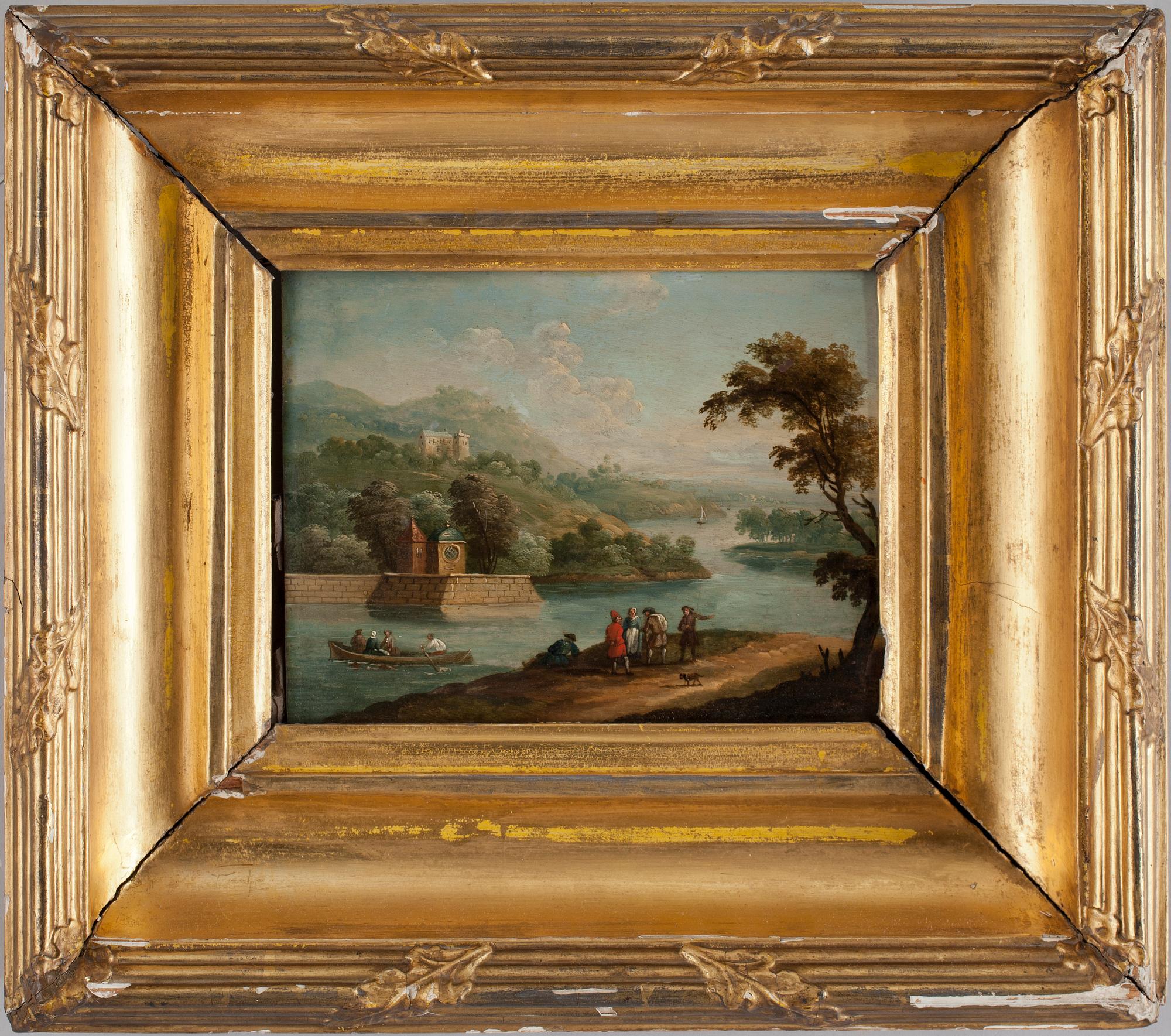 OKÄND KONSTNÄR, olja på kopparplåt, 1700-tal.