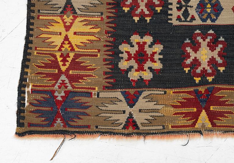 Carpet, Kelim, antique, approx. 256 x 118 cm.
