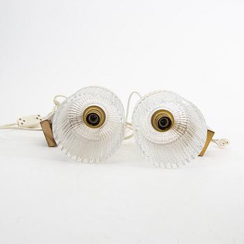 Carl Fagerlund, vägglampor ett par Orrefors 1900-talets senare del.