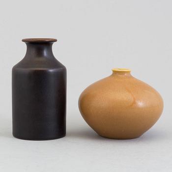 2 stoneware vases by Erich and Ingrid Triller, Tobo 1950´s/60´s.