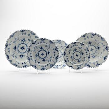 Royal Copenhagen, Service pieces, 68 pieces, porcelain, "Blue Fluted", Royal Copenhagen, Denmark.