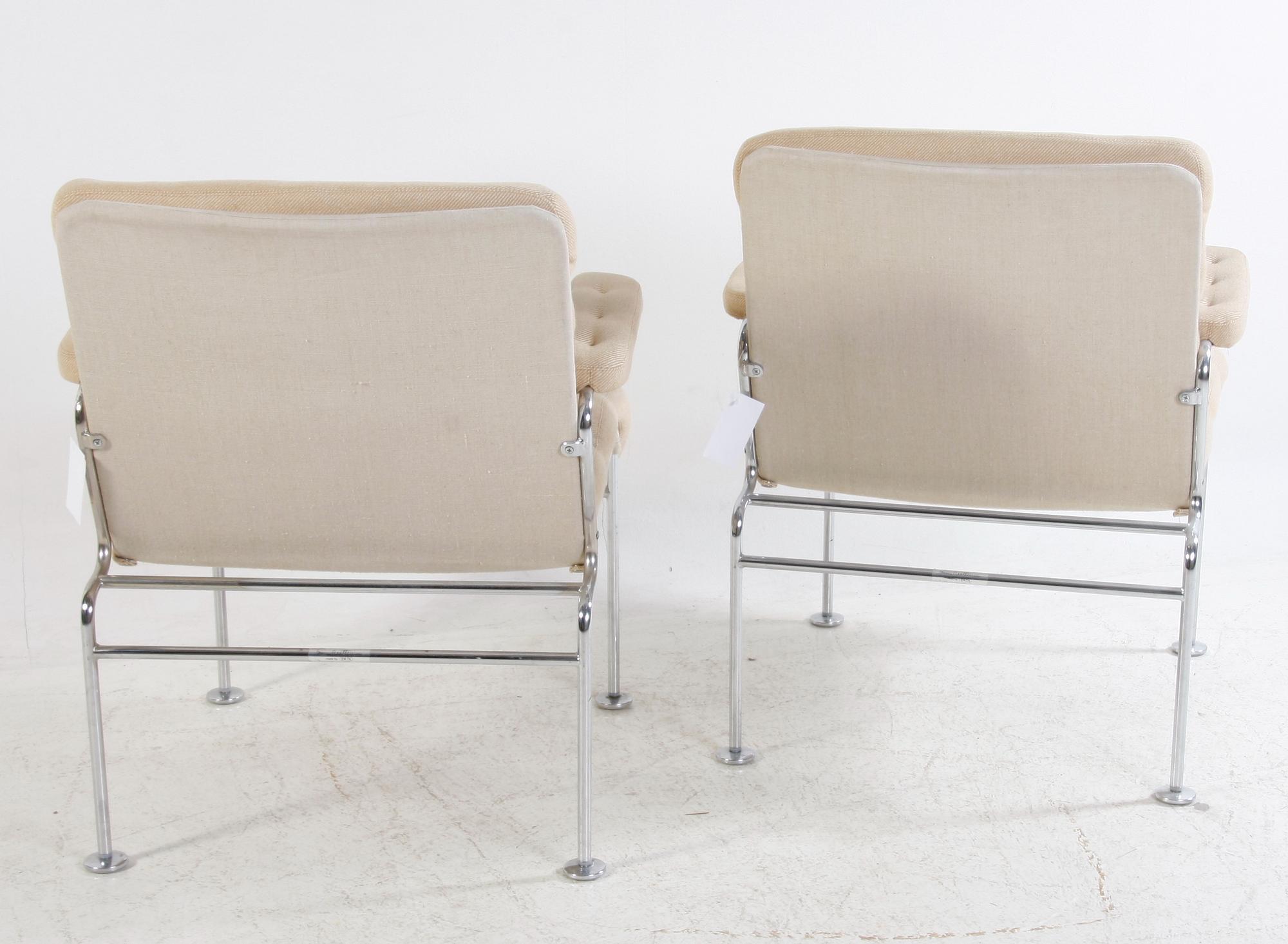 FÅTÖLJER, ett par, "Birgitta", Bruno Mathsson, Dux.