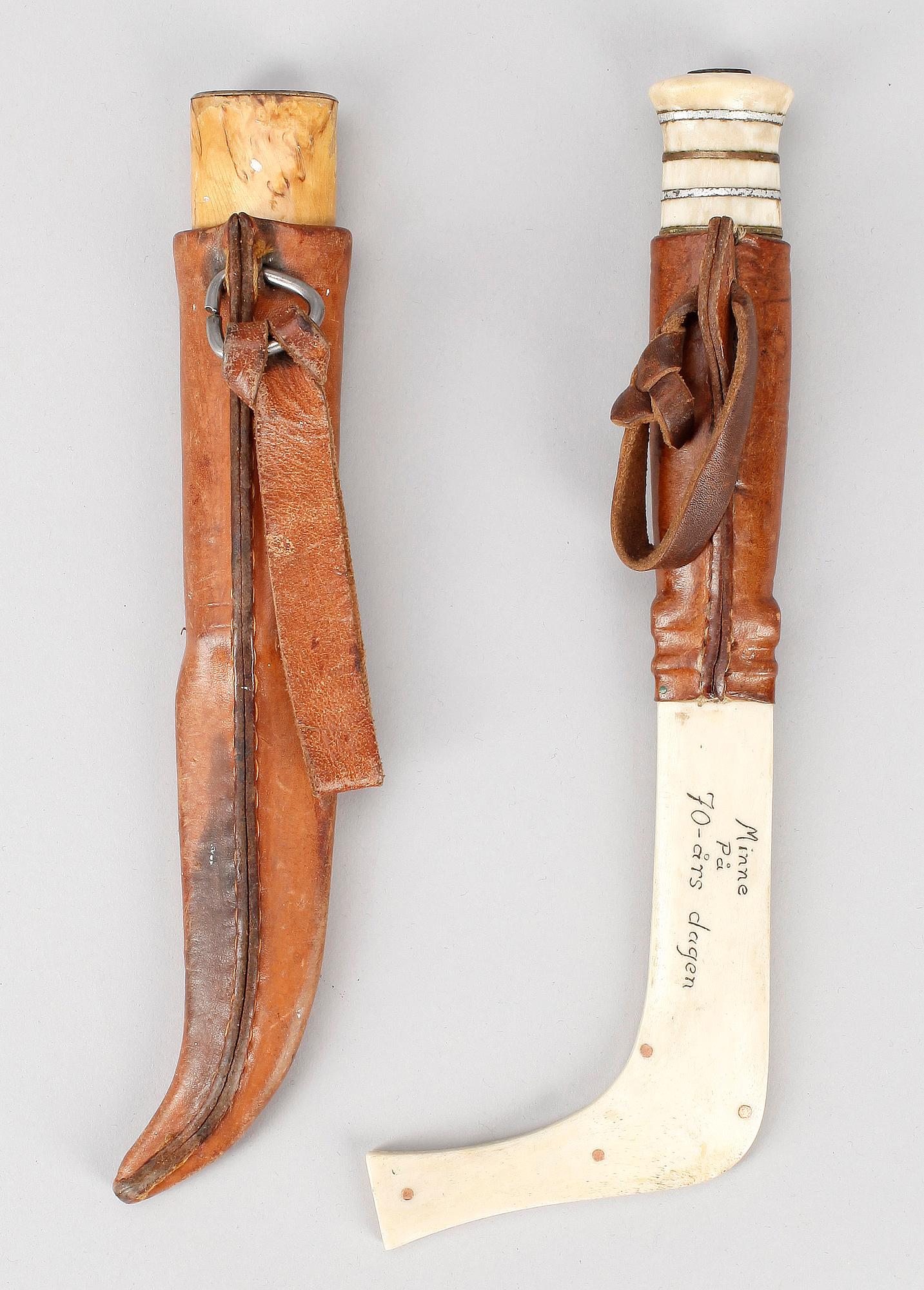 SAMEKNIVAR, 2 st, bl.a. renhorn, bl.a. Rovaniemi.