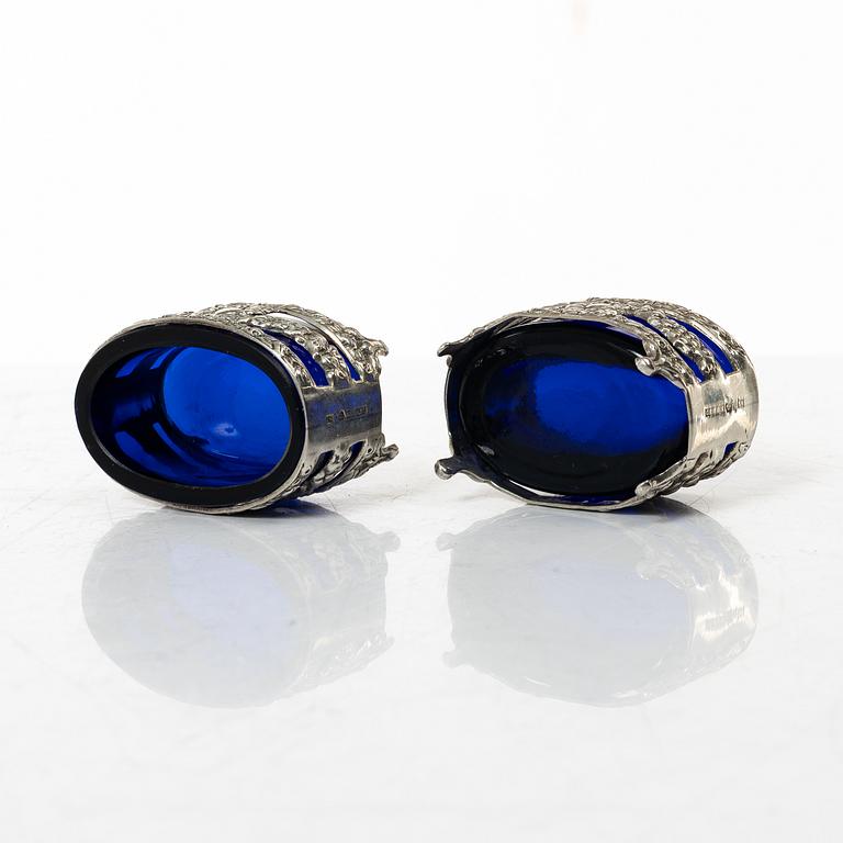 Samling silver, mestadels GEWE, 7 delar, vikt ca 550 gram.