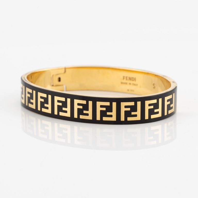 Bangle, Fendi, gold-coloured metal.