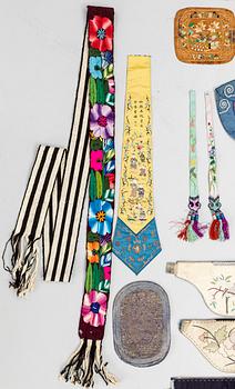 A group lot of Chinese textiles, late Qing dynasty/early 20th century.