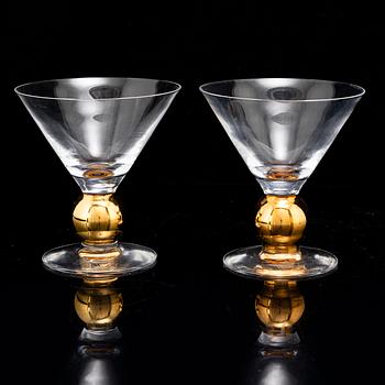 GUNNAR CYRÉN, 12 'Nobel' cocktail/champagne glasses, from Orrefors.