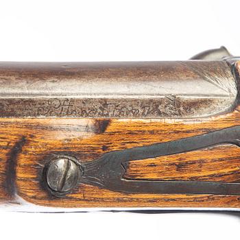 Slaglåsgevär, svenskt, 1700-tal.